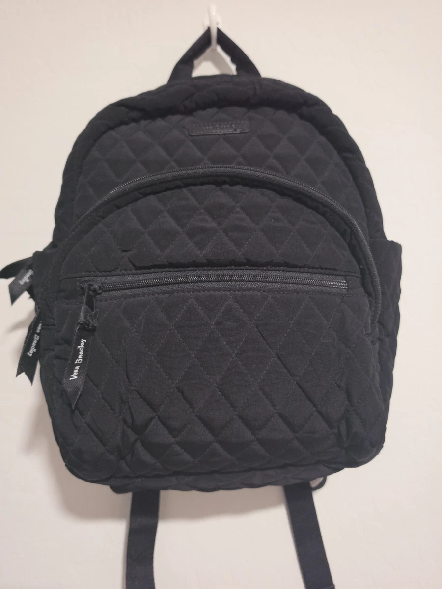 black quilted vera bradley square laptop backpack Women's Cotton Small Backpack, our bestselling backpack is equipped with so much smart functionality Black Backpack Vera Bradley for