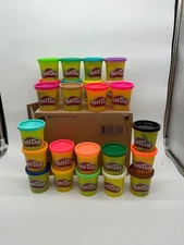 Play-Doh Lot of 24 Assorted Colors of Modeling Compound Tubs Hasbro Play Doh