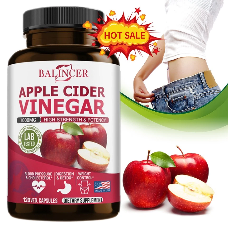 BALINCER Apfelessig Kapseln - 100% natürlich - die beste Wahl zum Abnehmen am Bauch