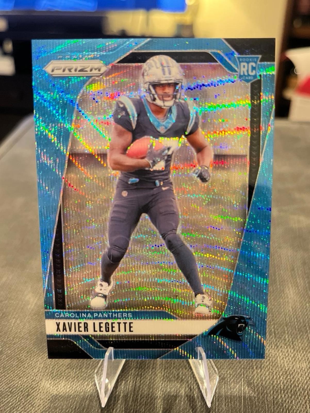 2024 Panini Prizm - Rookies Xavier Legette #398 Blue Wave Prizm /230 (RC)