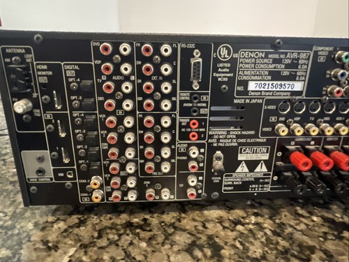 Denon AVR-987 7.1 Channel AV Surround Receiver W/Remote & Manual Bundle Works - Bild 9 von 12