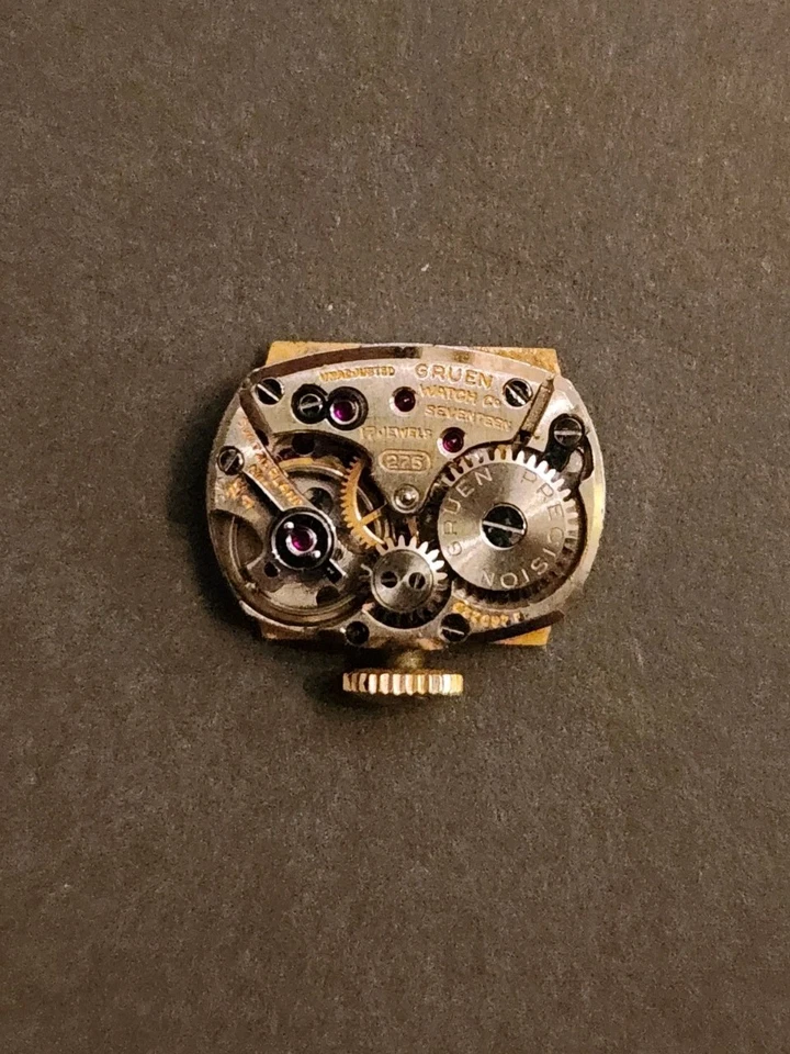 Movimiento Reloj Manual Gruen Precision Suiza DE COLECCIÓN RUNNING 275 Foto 2 de 3