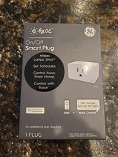 New in box C by GE On/Off Smart Plug, Works w/ Alexa & Google Assistant, White.