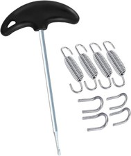 Exhaust Spring Puller Tool, Exhaust Pipe Muffler Springs Silver 9 Pack