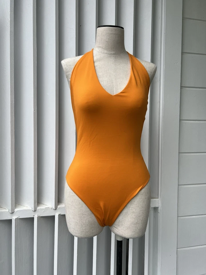 Traje de baño de una pieza Left On Friday talla mediana para mujer nuevo con etiquetas traje de fin de semana caléndula Foto 4 de 4