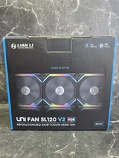Lian Li UNI FAN SL V2 120mm Case Fan - Black 3-Pack 