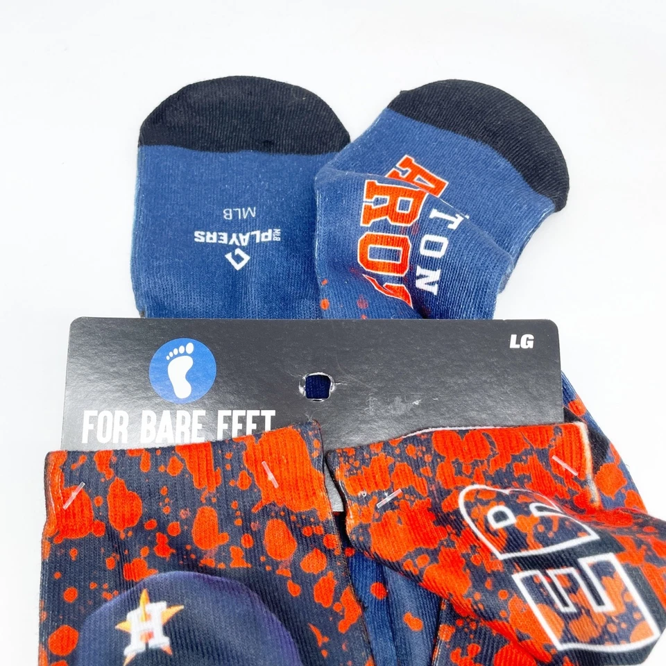 Calcetín grande para adultos grandes para pies desnudos Houston Astros José Altuve 27 Record Breaker Crew Foto 4 de 4