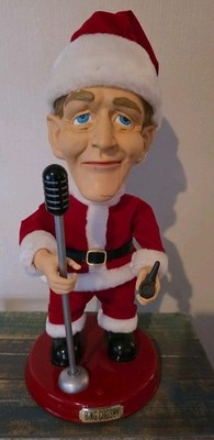 2001 Gemmy 19” Animated Singing & Swinging Bing Crosby Santa Doll