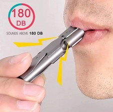 1pc Double Tube Survival Whistle Keychain 180dB Outdoor Emergency Tool