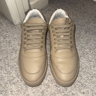 Mens Burberry TNR Robin Archive Beige Sneakers Shoes 44 9.5 UK  $700
