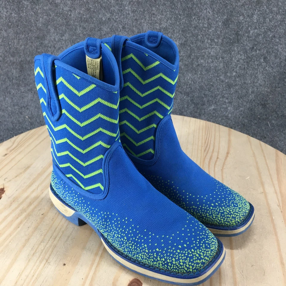 Laredo Boots Children 4 Ziggy Cowboy Blue Pull On Comfort Casual Mid-Calf LV2407 - Image 3 of 4