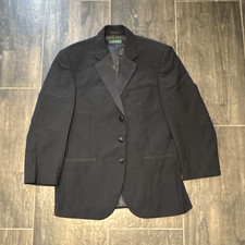 Lauren Ralph Lauren Men's Black Tuxedo Suit Jacket Peak Lapel 3-Button 40R