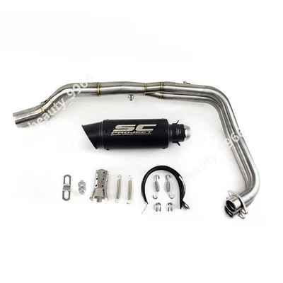 For Yamaha YZF R3 2015-2025 MT-03 Whole System Black Muffler Exhaust Header Pipe - Bild 1 von 4
