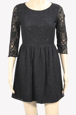 French Connection Damen Kleid Gr. 32 (UK 6) Schwarz  Minikleid Elegant Dress