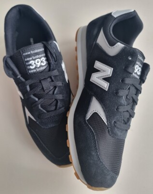New Balance 393 Unisex Schuhe Größe 42 Low Sneaker Schwarz Leder und Stoff