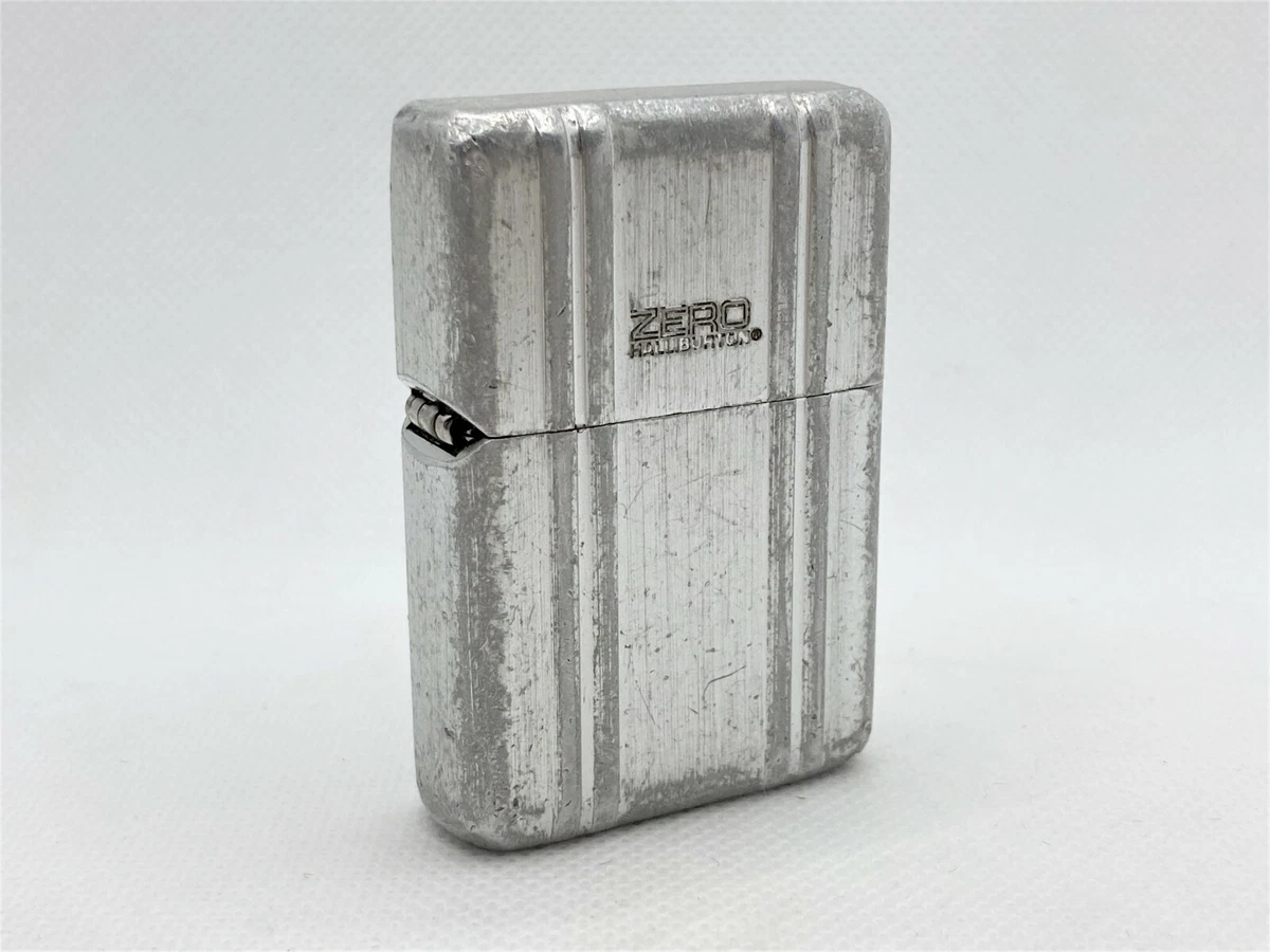 Auth ZIPPO 2005 Limited Edition ZERO HALLIBURTON Luggage Aluminum Case Lighter