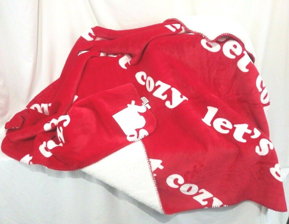 Victorias Secret Pink LETS GET COZY Sherpa SUPER SOFT Plush Throw