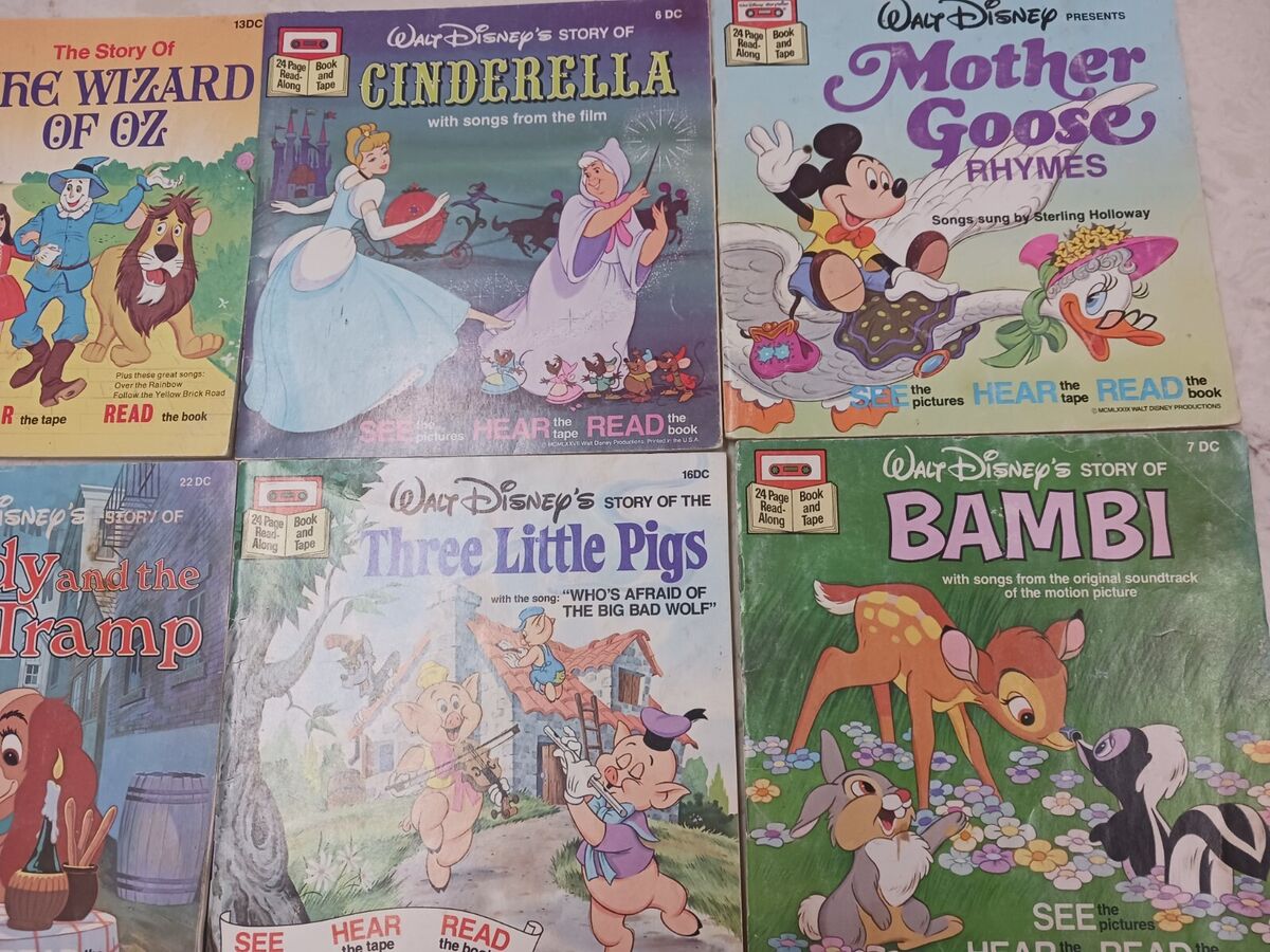 A Walt Disney Read Along See Hear & Read 1970s Lot 0f 12 Books & 10 Cassettes A Walt Disney Read Along See Hear & Read 1970s Lot 0f 12 Books & 10 Cassettes