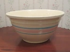 Vintage Superb McCoy Pink Blue Band Ring Serving Bowl USA Oven Ware