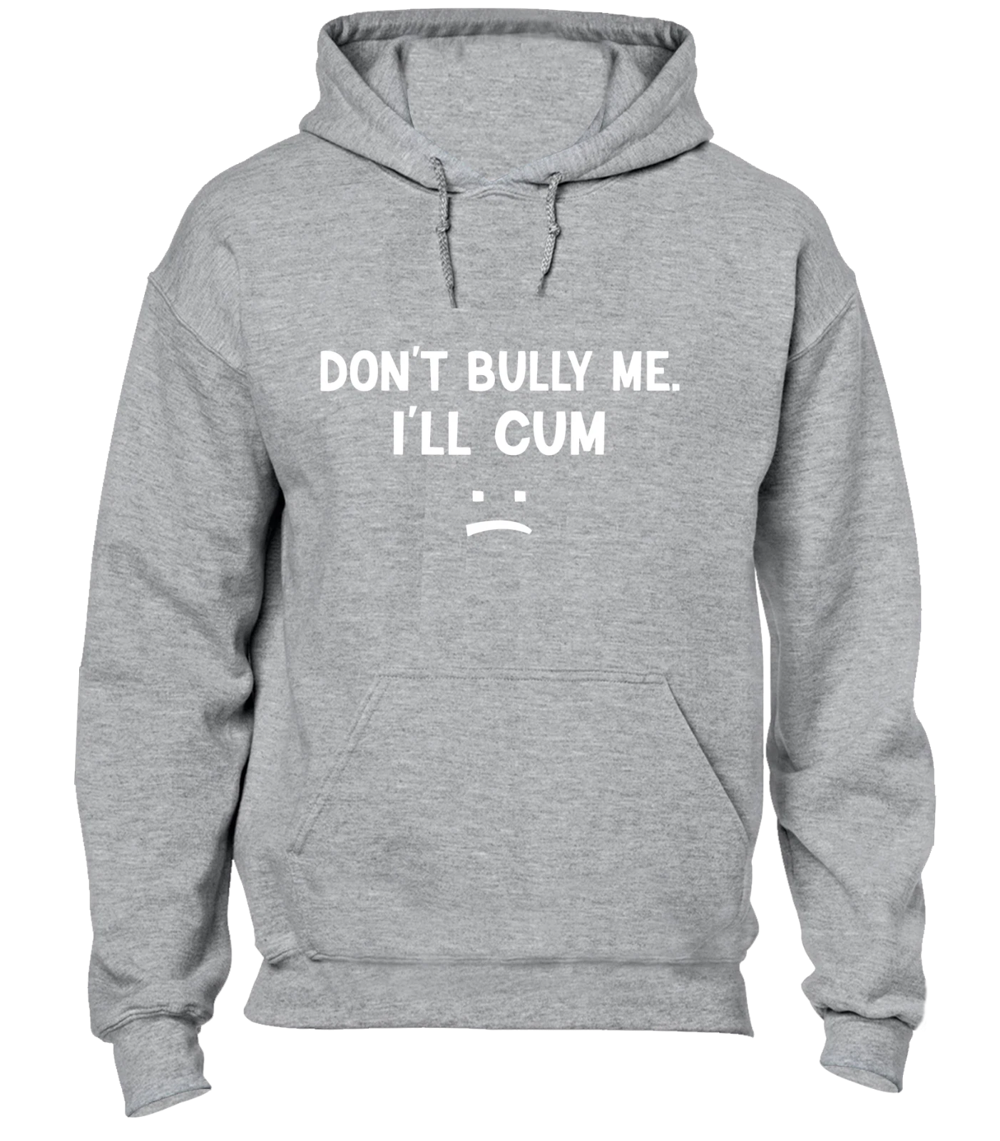 RHUDE FELPA CON CAPPUCCIO DON'T BULLY ME I'LL CUM HOODY DIVERTENTE SCHERZO RUDE STAMPATO SLOGAN TOP