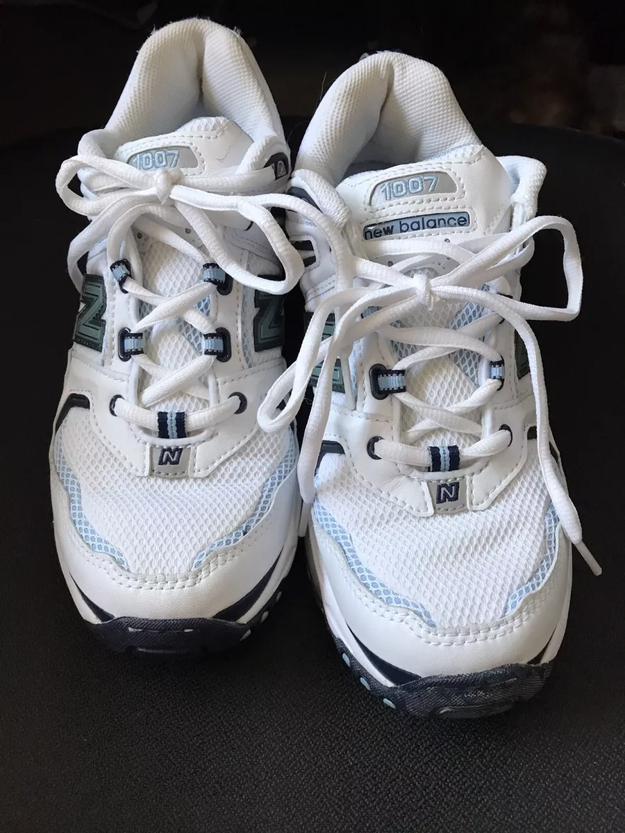 Papá damnificados aspecto New Balance 1007 white leather and mesh running shoes 8.5 M | eBay