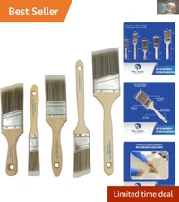 Multi-Surface 5-Piece Paint Brush Set with SRT Filament for Smooth Application