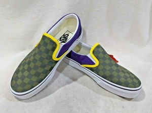olive green vans slip ons