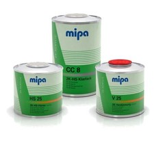 2L Set MIPA CC8 2K HS Klarlack Lufttrocknung inkl. 0,5L Härter HS25 + 0,5L Verdü