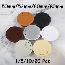 50/53/60/80mm Plastic Grommet Table Cable Tidy Wire Hole Cover for Computer Desk