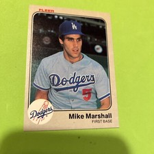 1983 Fleer Mike Marshall n Los Angeles Dodgers #211