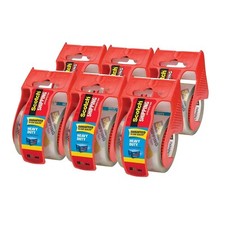 3M Scotch Clear Shipping Packing Tape 2x1000" 6 Rolls w/Dispenser Heavy Duty NEW