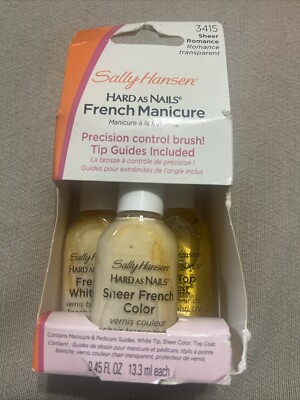 Sally Hansen Hard As Nails French Manicure Kit in Sheer Romance 3415 - YELLOWING