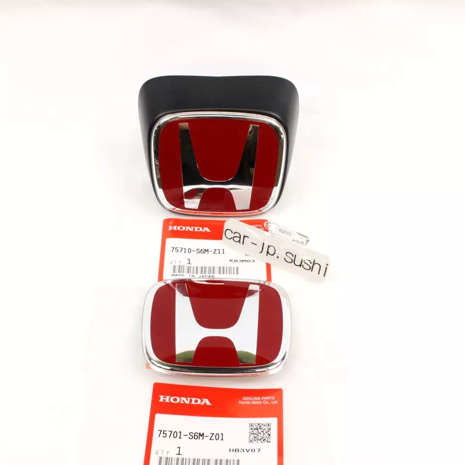 HONDA Genuine ACURA RSX Integra 05-06 DC5 Type-R F&R SET Red H Emblem Badge OEM - Image 4 of 4