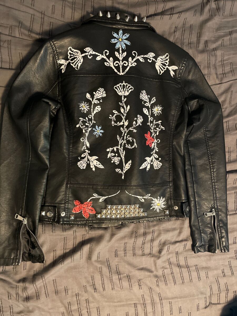 Girls Urban Retro Leather Jacket Custom DIY Studded children Girls Urban Retro Leather Jacket Custom DIY Studded children