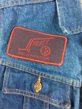 Vintage Branders Dickies Jean Jacket Jc Ruitt Steel Constructors Size Medium