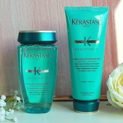 KERASTASE RESISTANCE BAIN  AND FONDANT EXTENTIONISTE 250/200ml, 8.4 and 6.8oz 