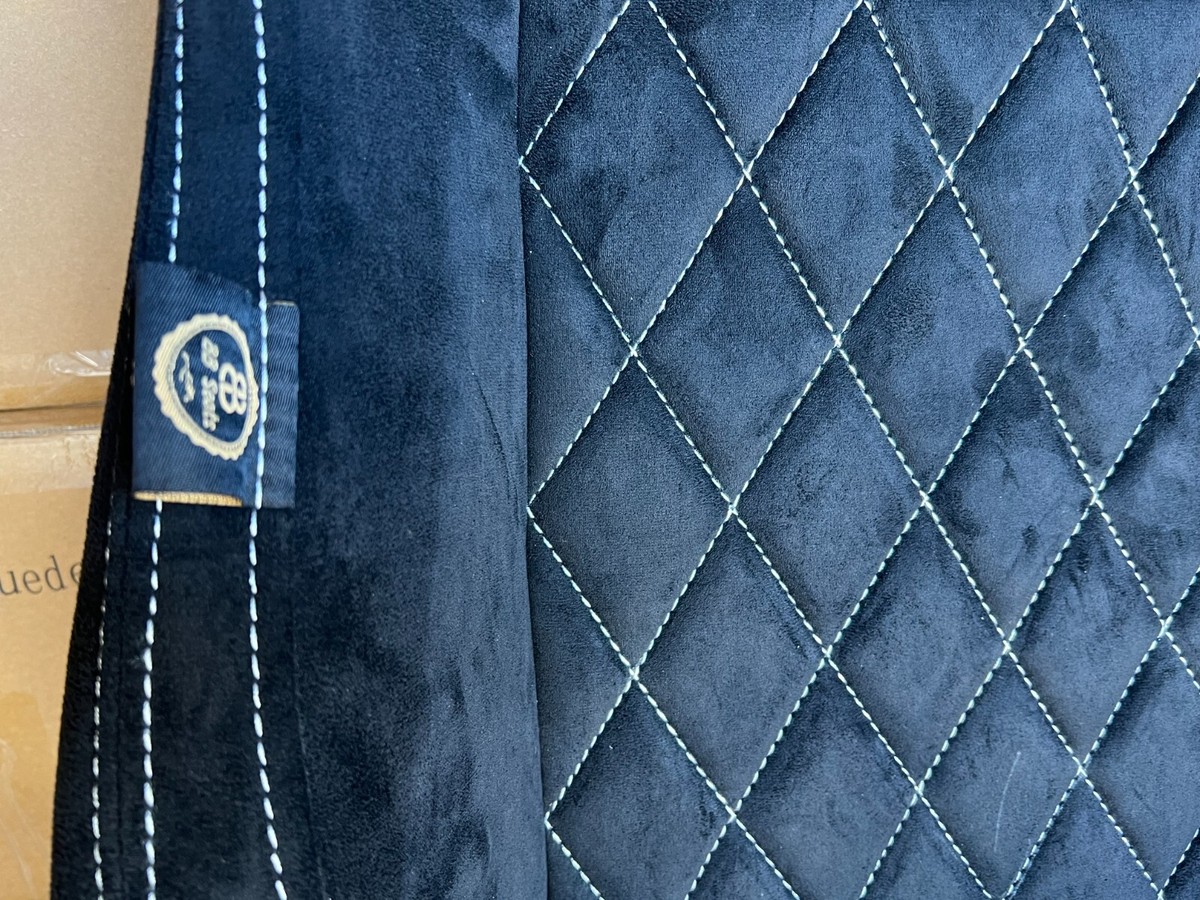 BB6 RS Black Suede Alcantara White Diamond Stitch Reclining
