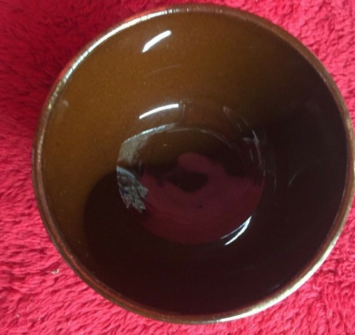 Vtg England Gibson's Staffordshire Brown Speckled Tea Cup With Gold Accents - Picture 5 of 7