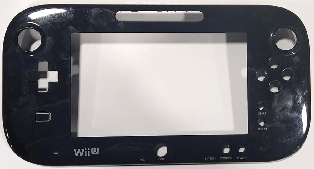 OEM Nintendo Wii U FACEPLATE Black Front Shell Cover Gamepad