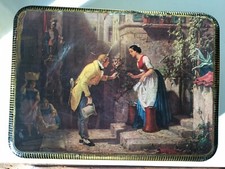 Blechdose - M&uuml;ller-Karlsbader Backpulver, Spitzweg, der Ewige Hochzeiter-Tin Box