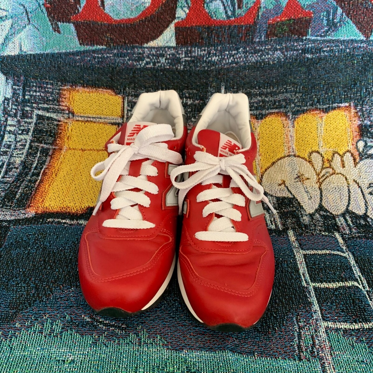 New Balance 996 M996NCA Red Leather Made In USA Size 7.5 RARE