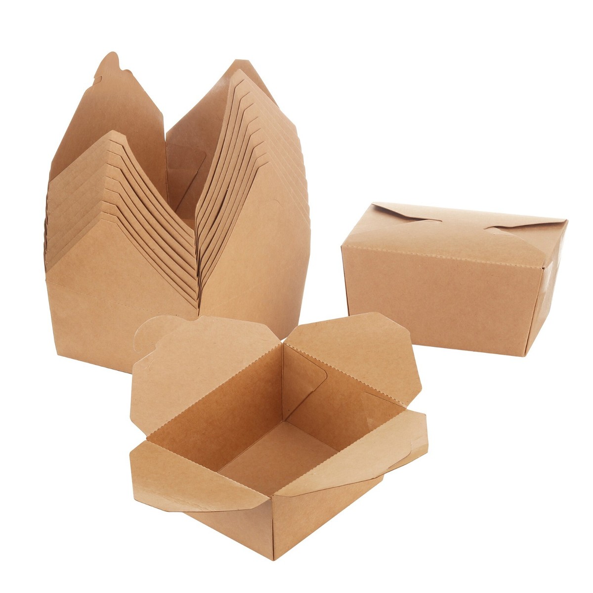 BIOZOYG Confezioni Di Cartone Asia 750ml I 480 Lunch Box I Confezione Take Away In Cartone Riciclato Con Rivestimento Biodegradabile Anti Perdite I - Foto 5