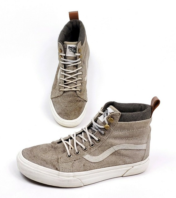 beige high top vans