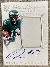 NELSON AGHOLOR 2015 NATIONAL TREASURES /25 RC AUTO PATCH RPA