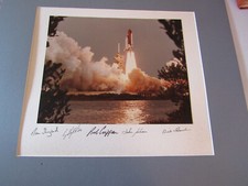 NASA STS-7 Launch Photograph Signed by entire...