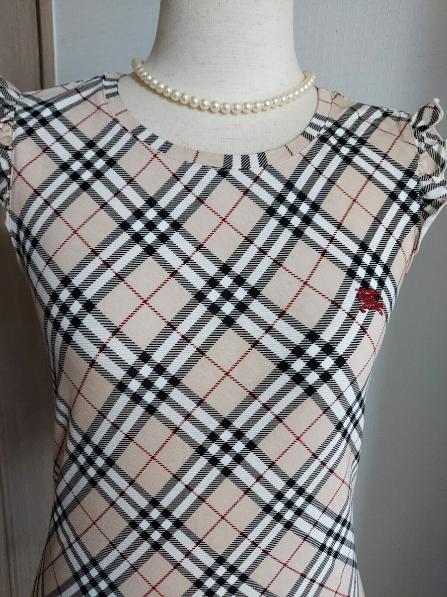 BURBERRY BLUE LABEL 水色 ノバチェック タンクトップ 36