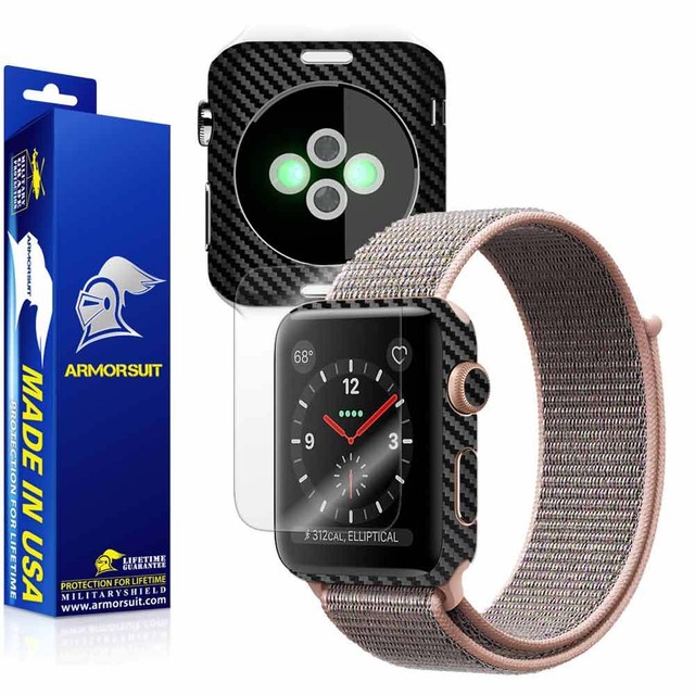 ArmorSuit - Apple Watch 38mm (SERIES 3) Screen Protector + Black Carbon Fiber | eBay