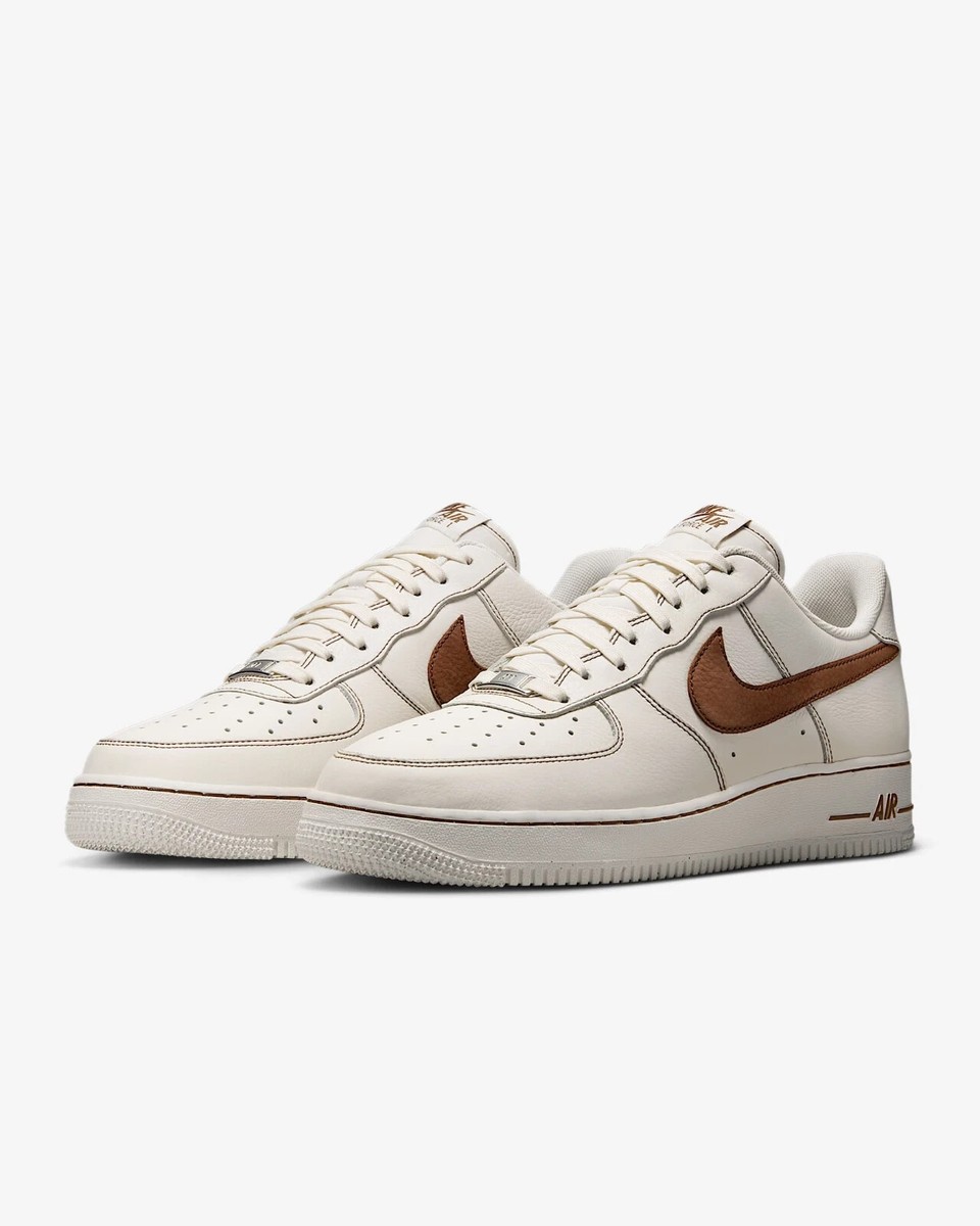 Nike Air Force 1 '07 LV8 HQ2037-101 Ivory/Saddle Brown Men's