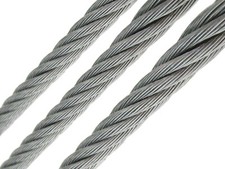 3/8" Galvanized Aircraft Cable Bulk 500' ft 7x19 EIPS Steel Core 0.375" diameter