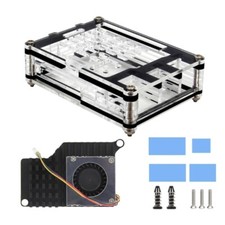 Heatsink Case for RPI 5 with Cooling Fan Passive Cooling Enclosure Box